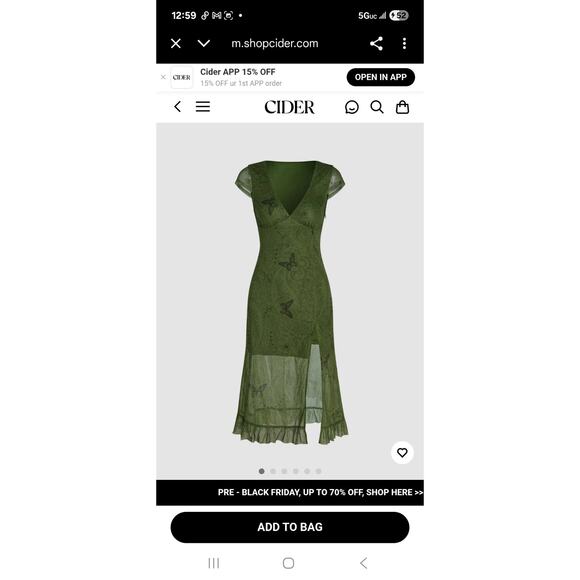 Cider Whimsical Fairycore Women size 4X Babydoll Butterfly Split Mesh Maxi Dress - Picture 7 of 12